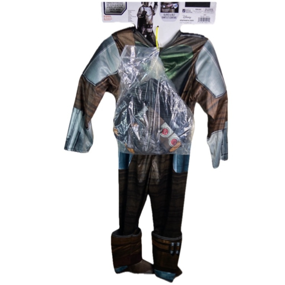Jazwares STAR WARS Deluxe Mandalorian Halloween Costume Boy’s Size Small 5/6 - Picture 6 of 11